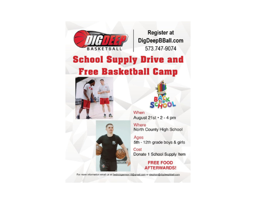 Back-To-School Supply Drive & Free Basketball Camp At North County
