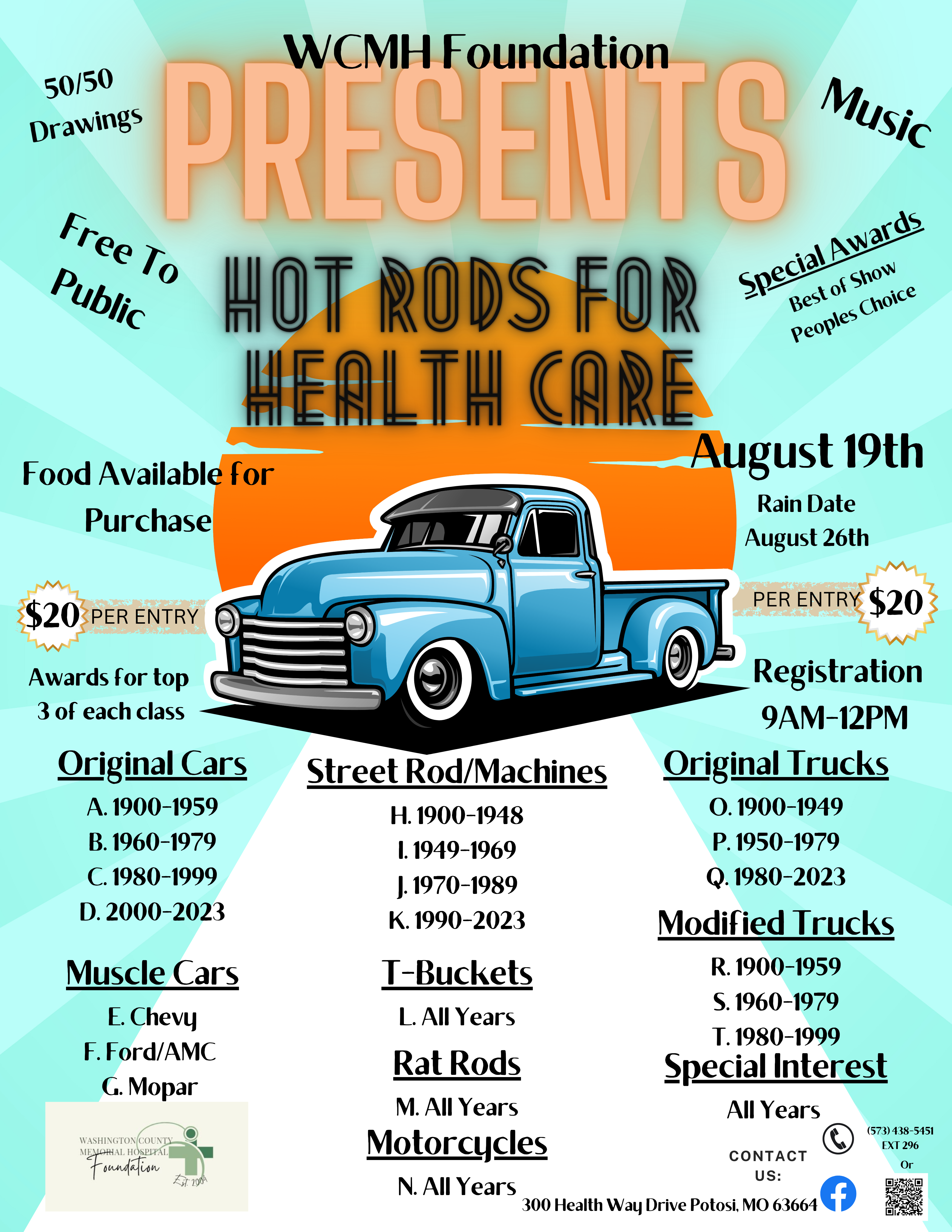 <h1 class="tribe-events-single-event-title">Hot Rods for Health Care Car Show in Potosi</h1>